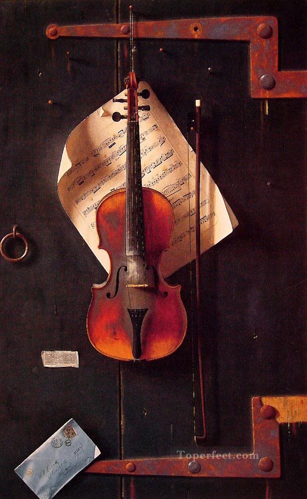 El viejo violín William Harnett bodegón Pintura al óleo